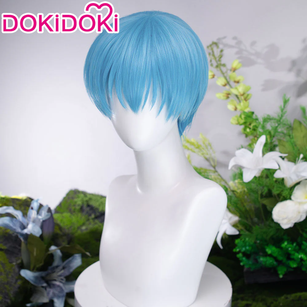 【Ready For Ship】DokiDok Manga Anime Cosplay Wig / Wreath Short Straight Blue Hair - Image 8