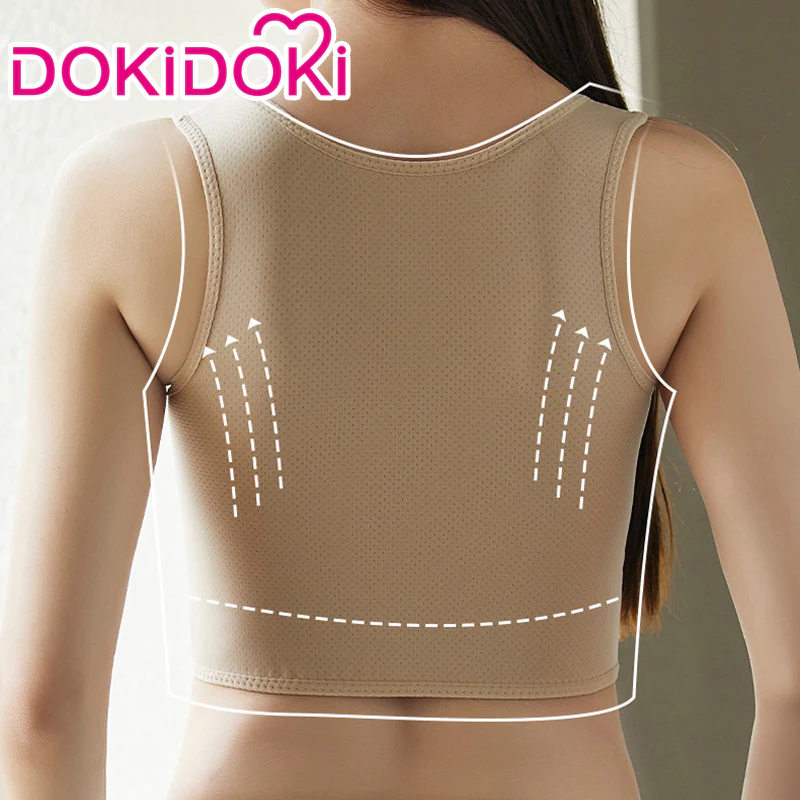 【In Stock】DokiDoki-Cosplay Corset Bottoming Vest Skin Tone/Black Costume - Image 2