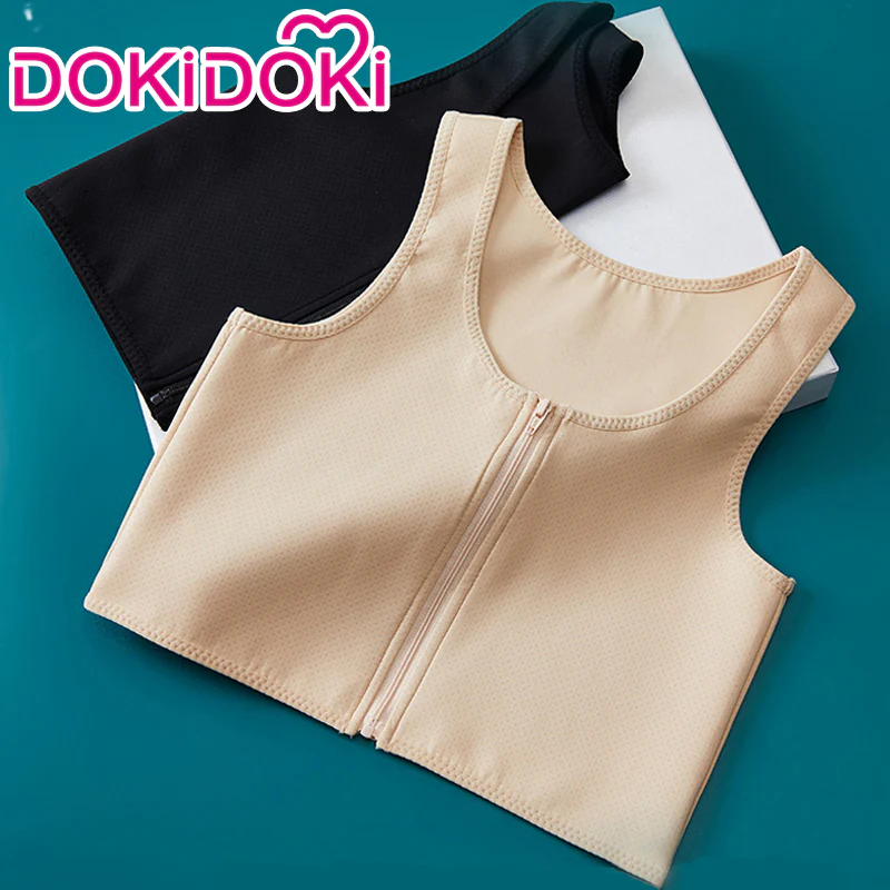 【In Stock】DokiDoki-Cosplay Corset Bottoming Vest Skin Tone/Black Costume - Image 3