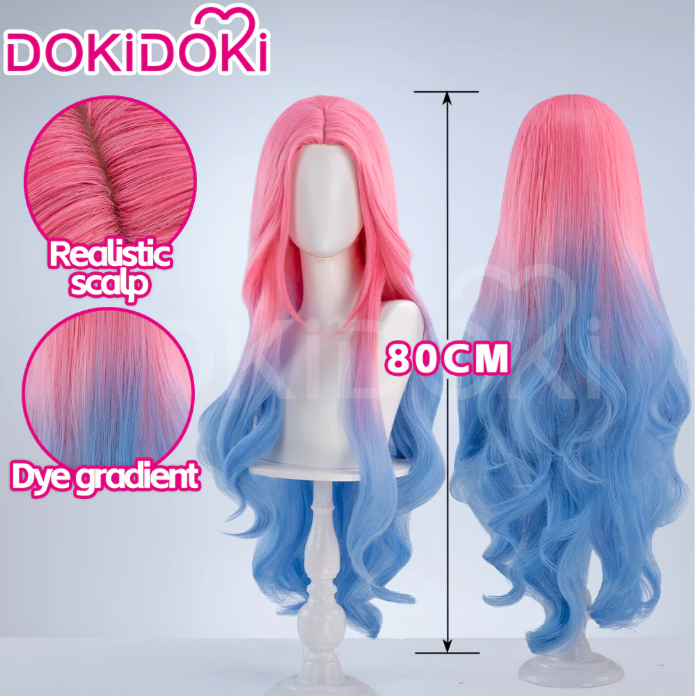 【Partially Ready For Ship】【Small Area Front Lace】DokiDoki Music Video Cosplay Wig / Eyelashes Women Long / Short Curly Gradient Pink Hair - Image 3