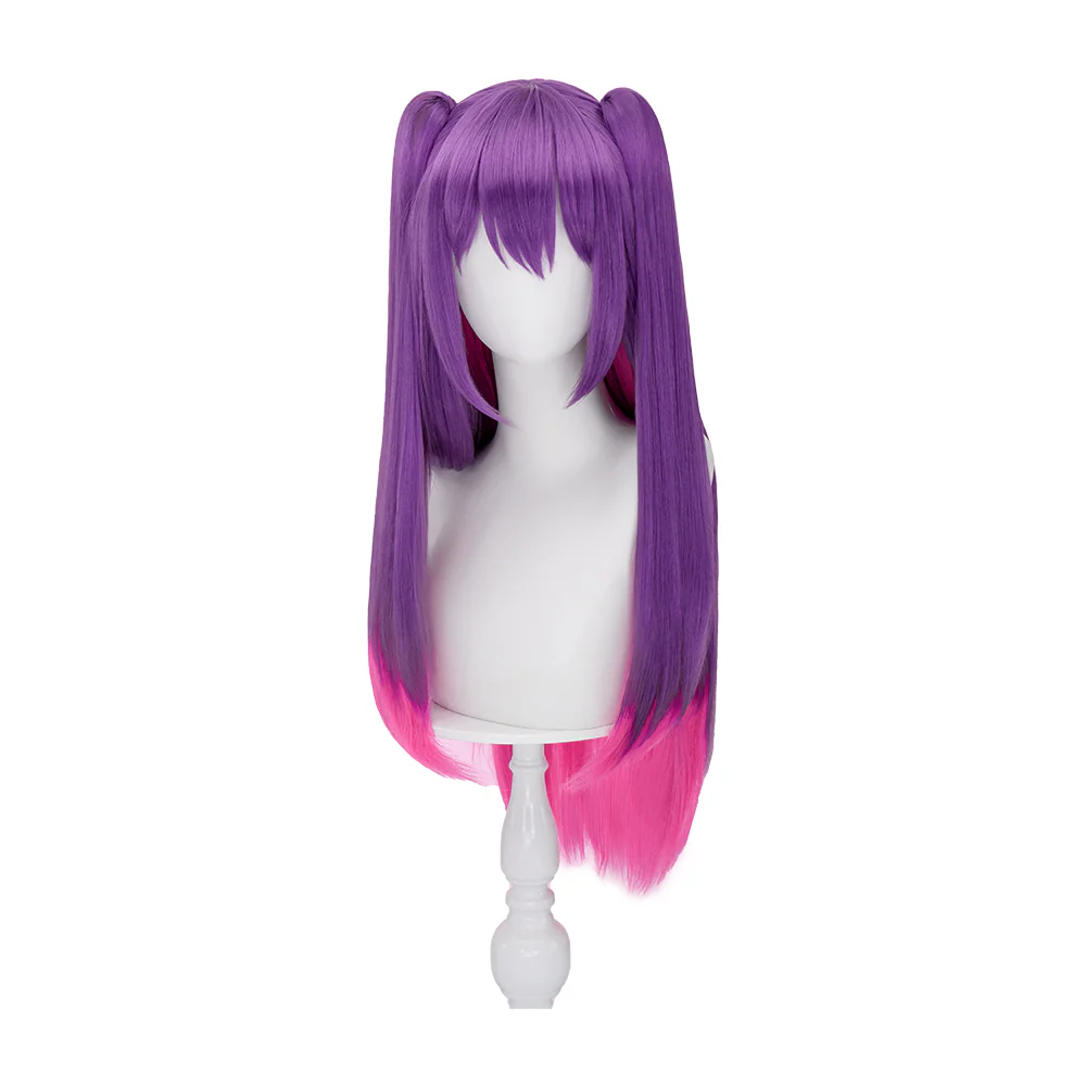 【Ready For Ship】DokiDoki Anime 2.5 Dimensional Seduction Cosplay Tachibana Mikari Wig Long Straight Brown / Purple Pink Gradient Hair - Image 11