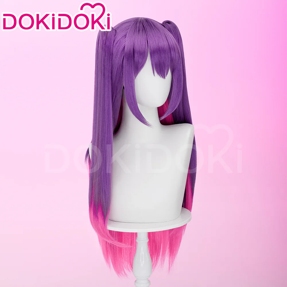 【Ready For Ship】DokiDoki Anime 2.5 Dimensional Seduction Cosplay Tachibana Mikari Wig Long Straight Brown / Purple Pink Gradient Hair - Image 8