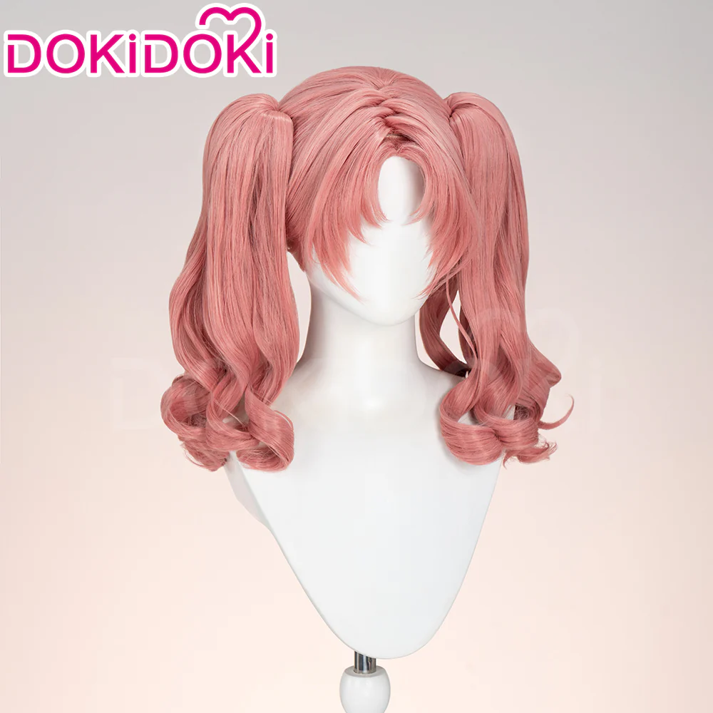 DokiDoki Anime A Certain Scientific Railgun Cosplay Shirai Kuroko Wig Long Curly Brown Hair Twin Ponytails - Image 2