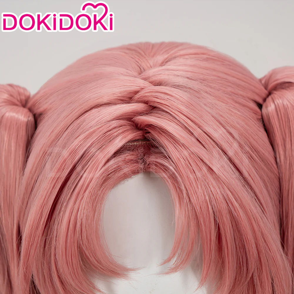 DokiDoki Anime A Certain Scientific Railgun Cosplay Shirai Kuroko Wig Long Curly Brown Hair Twin Ponytails - Image 4