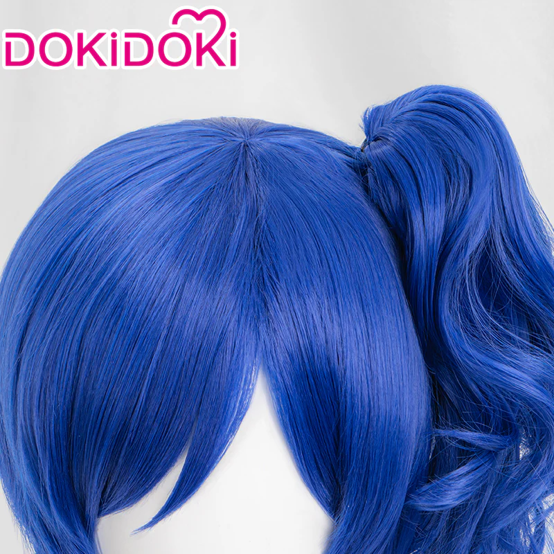 【Ready For Ship】DokiDoki Anime Aikatsu Cosplay Wig Kiriya Aoi Wig Short Curly Blue - Image 4
