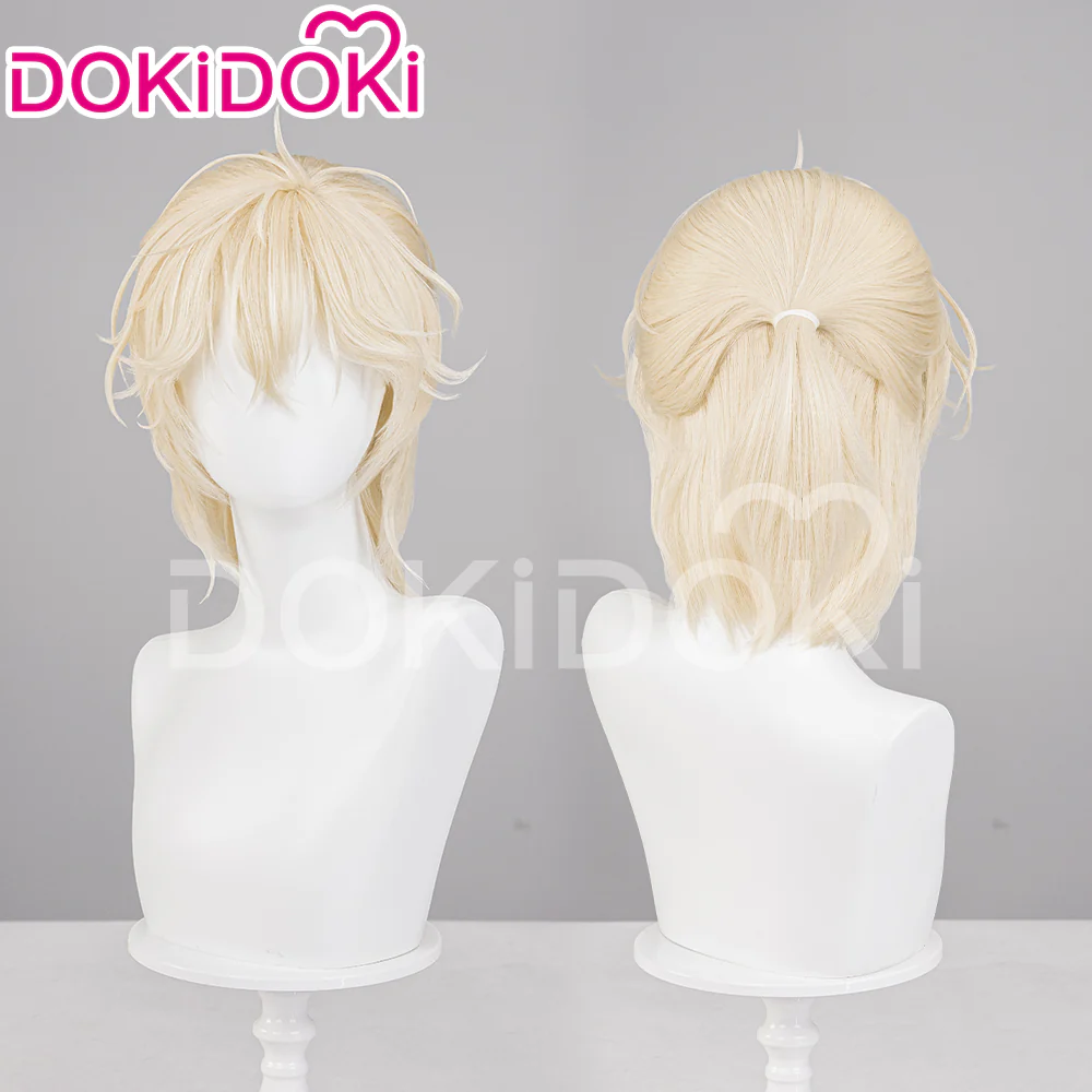 【Partially Ready For Ship】【FRONT LACE】DokiDoki Music Video Cosplay Wig / Ring / False Eyelashe Short Curly Blond Hair R5 R7 - Image 12