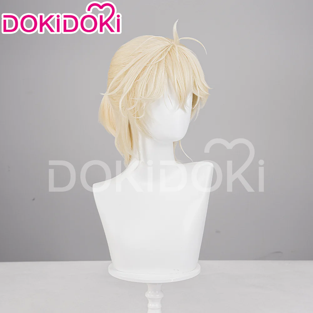 【Partially Ready For Ship】【FRONT LACE】DokiDoki Music Video Cosplay Wig / Ring / False Eyelashe Short Curly Blond Hair R5 R7 - Image 13