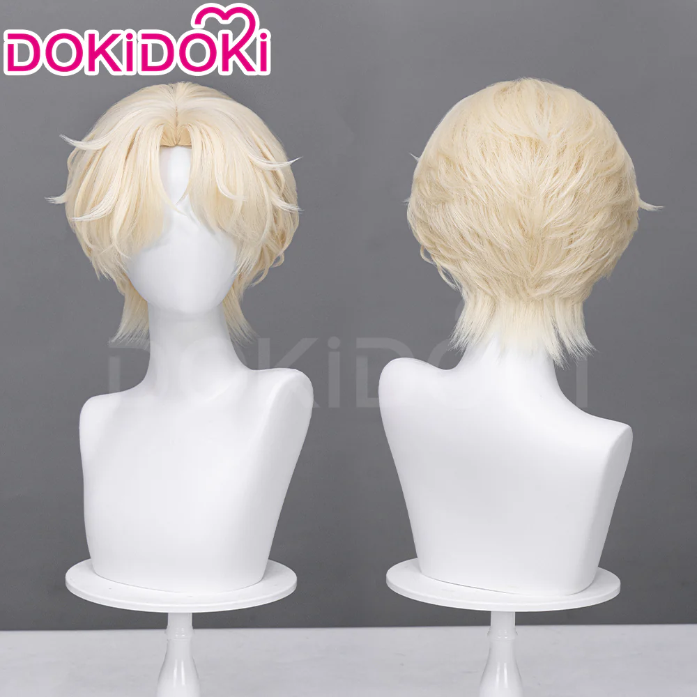 【Partially Ready For Ship】【FRONT LACE】DokiDoki Music Video Cosplay Wig / Ring / False Eyelashe Short Curly Blond Hair R5 R7 - Image 17
