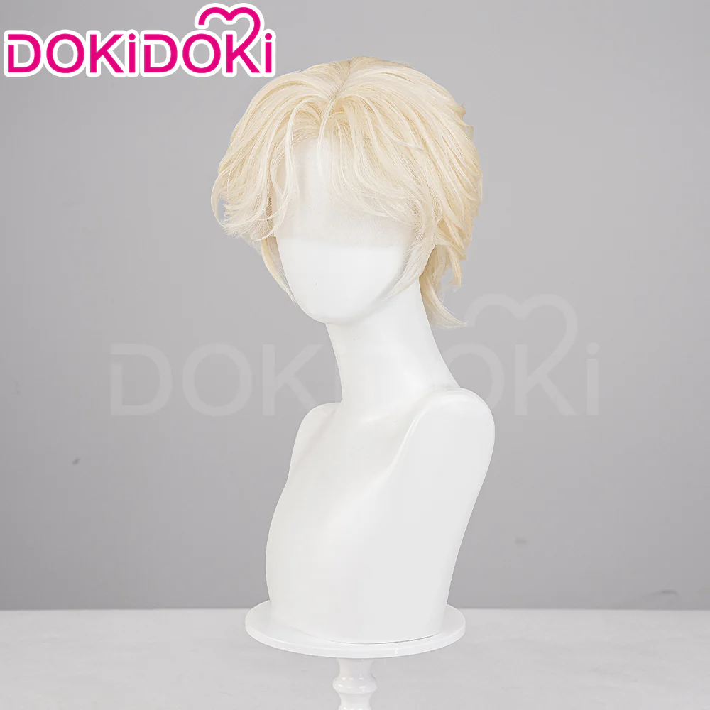 【Partially Ready For Ship】【FRONT LACE】DokiDoki Music Video Cosplay Wig / Ring / False Eyelashe Short Curly Blond Hair R5 R7 - Image 4