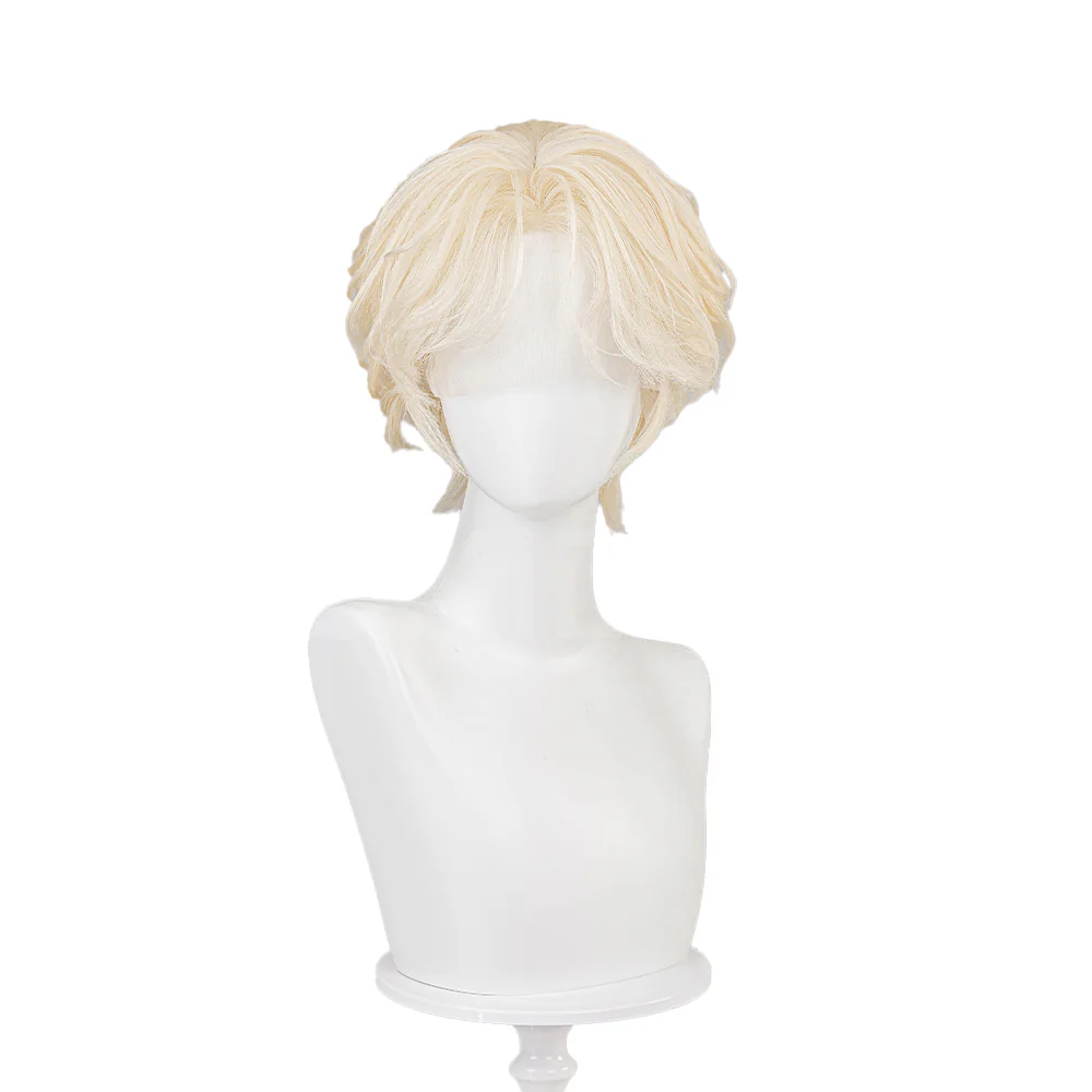 【Partially Ready For Ship】【FRONT LACE】DokiDoki Music Video Cosplay Wig / Ring / False Eyelashe Short Curly Blond Hair R5 R7 - Image 6