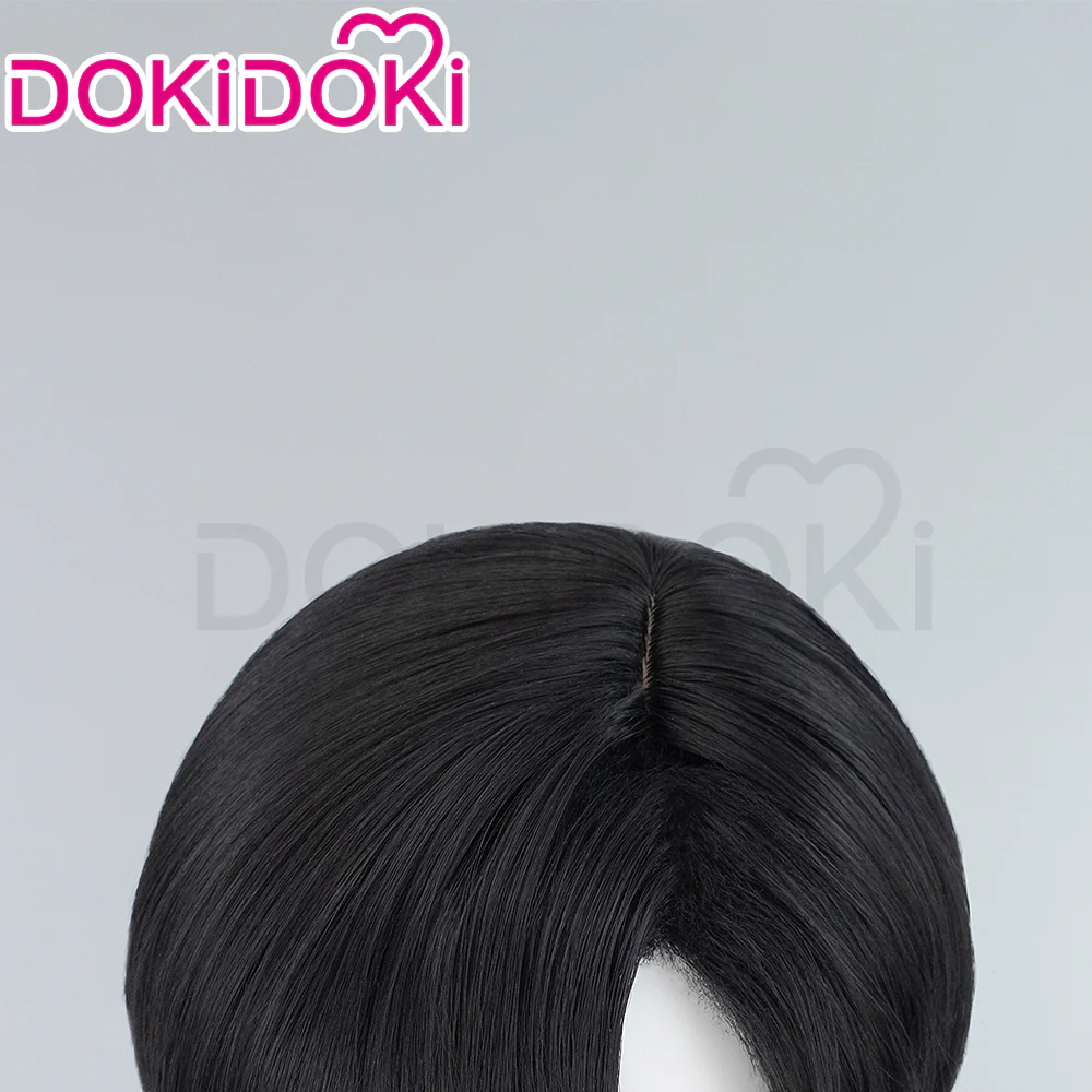 【Ready For Ship】DokiDoki Anime Cosplay Wig Short Straight Black Hair - Image 4