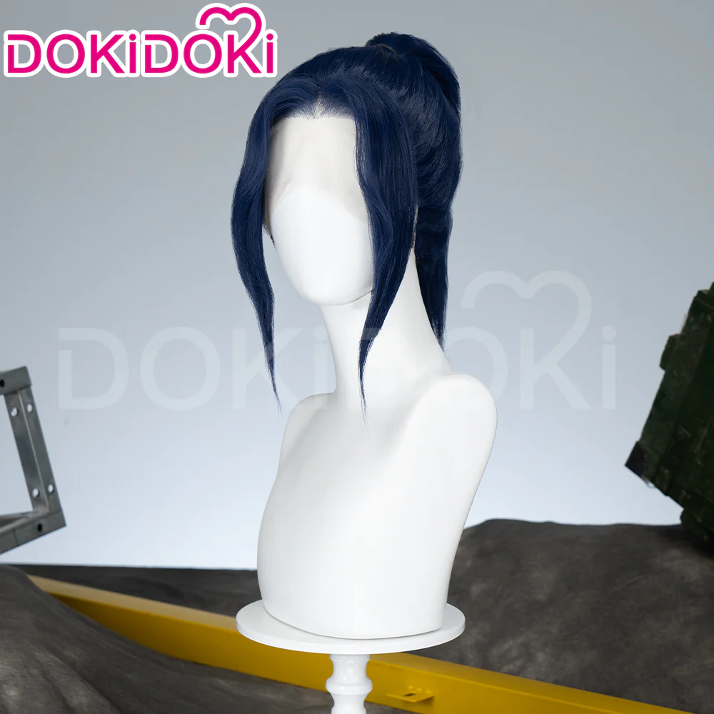 【Ready For Ship】【Front Lace】DokiDoki Game Wig / Eyepatch the Sheriff of Piltover Long Straight Purple Hair - Image 14