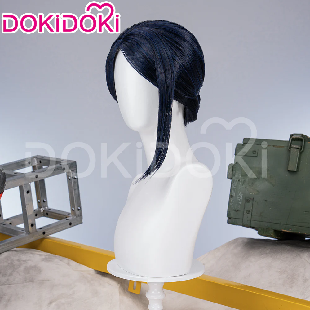 【Ready For Ship】【Front Lace】DokiDoki Game Wig / Eyepatch the Sheriff of Piltover Long Straight Purple Hair - Image 5