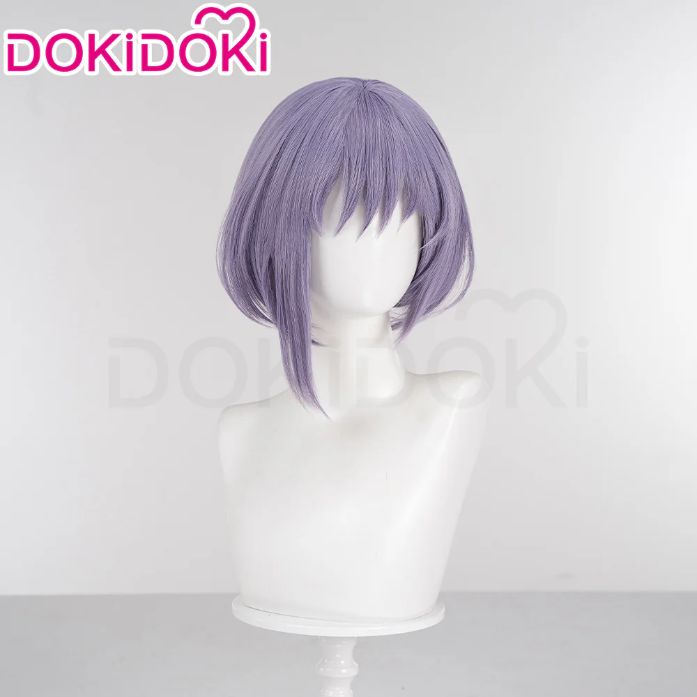 【Ready For Ship】DokiDoki Anime BanG Dream! Cosplay Yuutenji Nyamu Wig Short Curly Purple Hair Yuutenji Nyamu Ave Mujica - Image 2