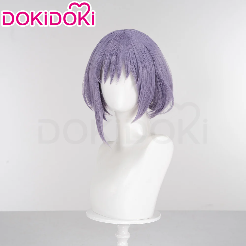 【Ready For Ship】DokiDoki Anime BanG Dream! Cosplay Yuutenji Nyamu Wig Short Curly Purple Hair Yuutenji Nyamu Ave Mujica - Image 3