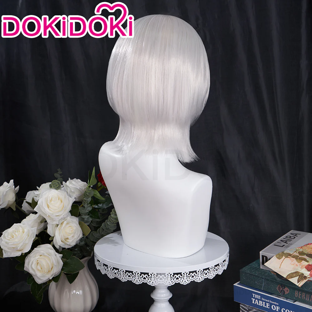 DokiDoki Anime BanG Dream It's MyGO Cosplay Kaname Raana Wig Silver Short Straight - Image 3
