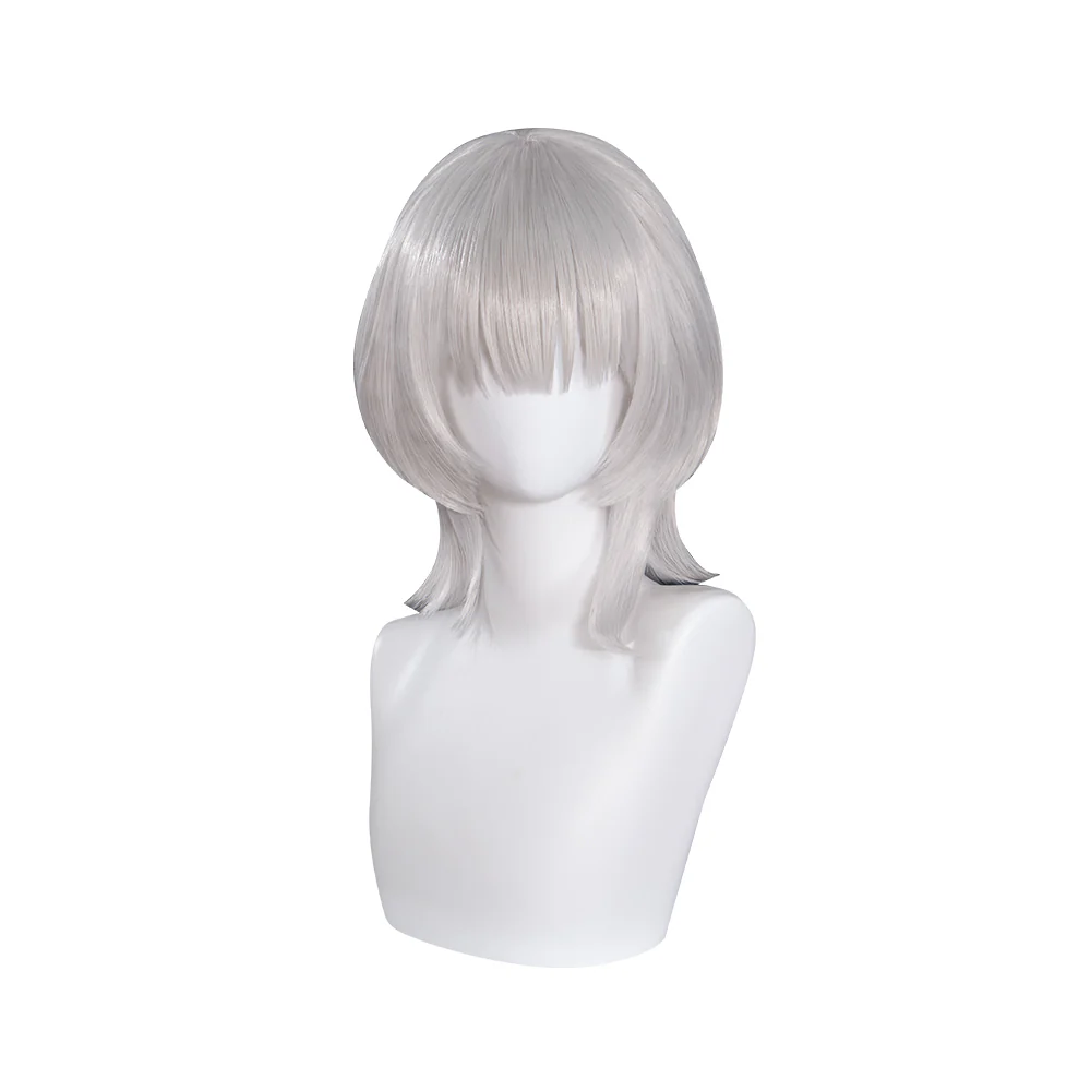 DokiDoki Anime BanG Dream It's MyGO Cosplay Kaname Raana Wig Silver Short Straight - Image 5