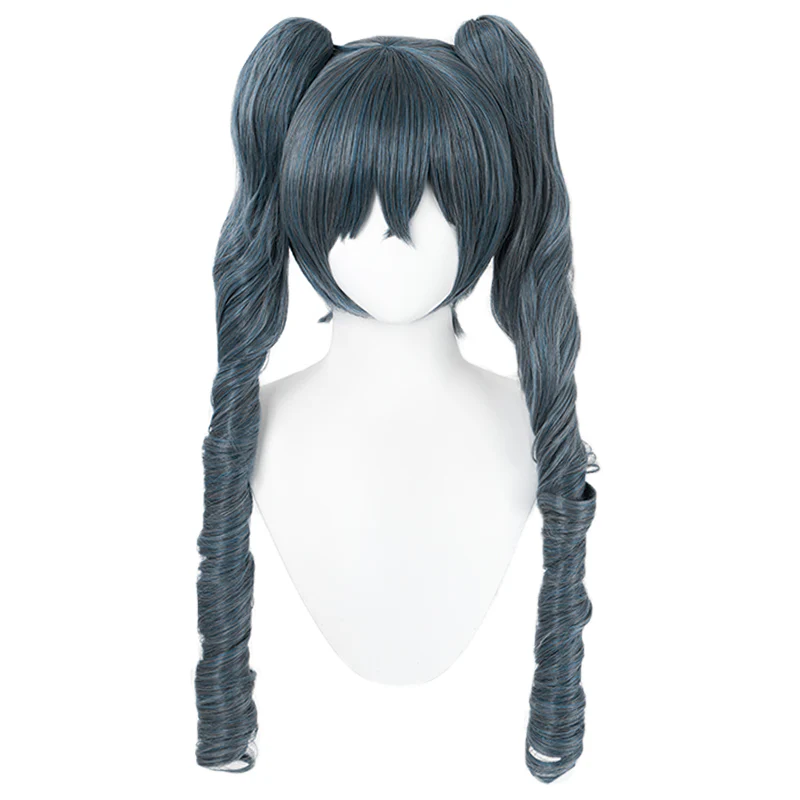 【Ready For Ship】DokiDoki Anime Black Butler Cosplay Ciel Phantomhive Wig Lady Curly Double Ponytail Hair Woman - Image 5