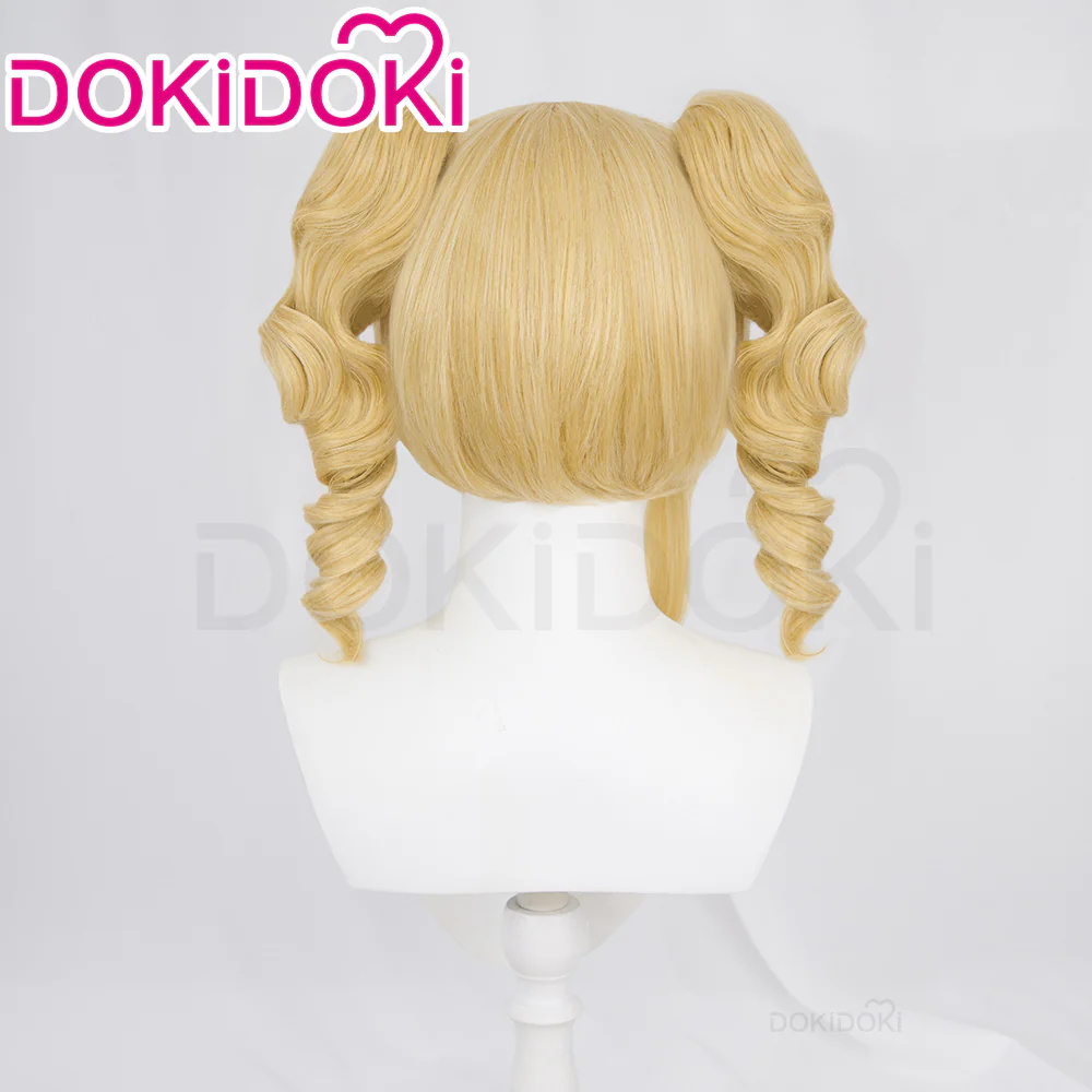 【Ready For Ship】DokiDoki Anime Black Butler Cosplay Elizabeth Midford Wig Gold Yellow Curly Twin Tail - Image 3