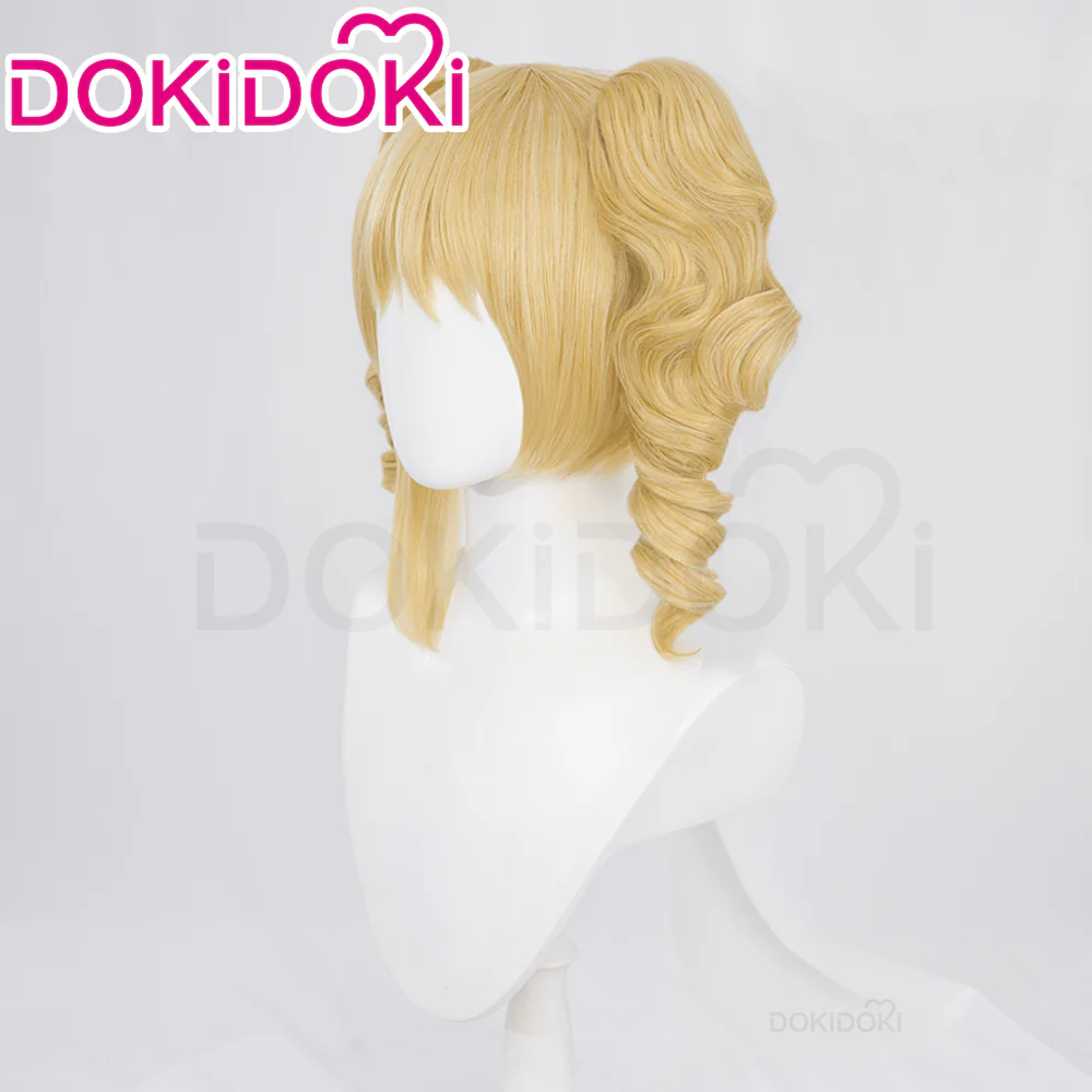 【Ready For Ship】DokiDoki Anime Black Butler Cosplay Elizabeth Midford Wig Gold Yellow Curly Twin Tail - Image 5