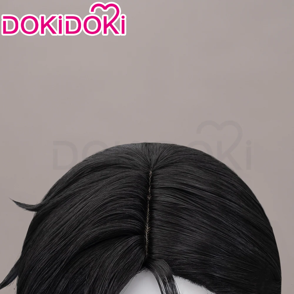 【Normal Ver Ready For Ship】DokiDoki Anime Black Butler Cosplay Sebastian·Michaelis Wig Short Black Hair - Image 11