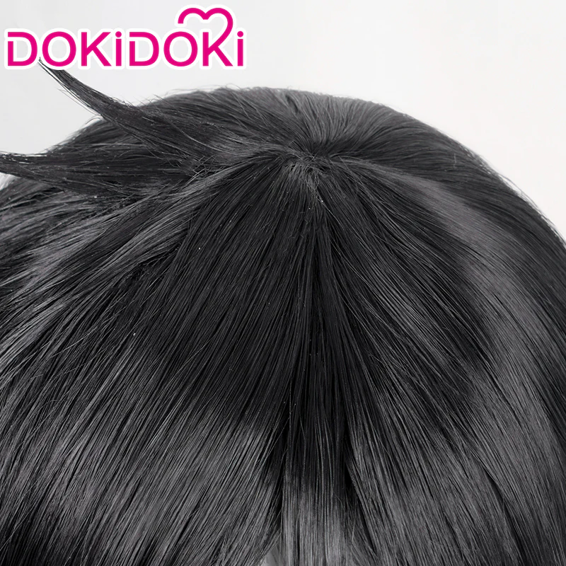 【Normal Ver Ready For Ship】DokiDoki Anime Black Butler Cosplay Sebastian·Michaelis Wig Short Black Hair - Image 5