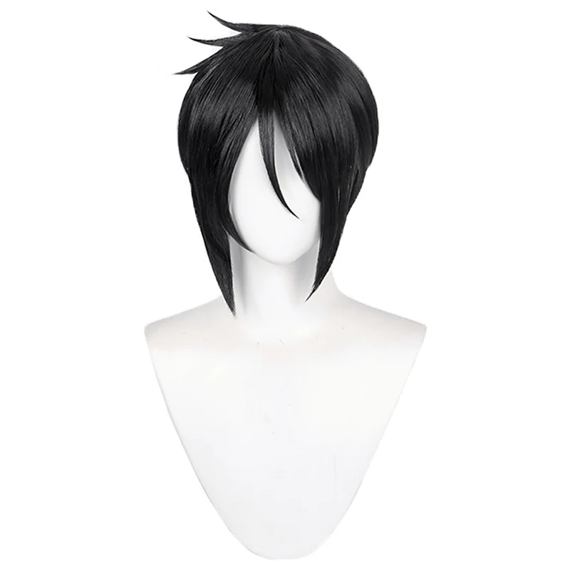 【Normal Ver Ready For Ship】DokiDoki Anime Black Butler Cosplay Sebastian·Michaelis Wig Short Black Hair - Image 6