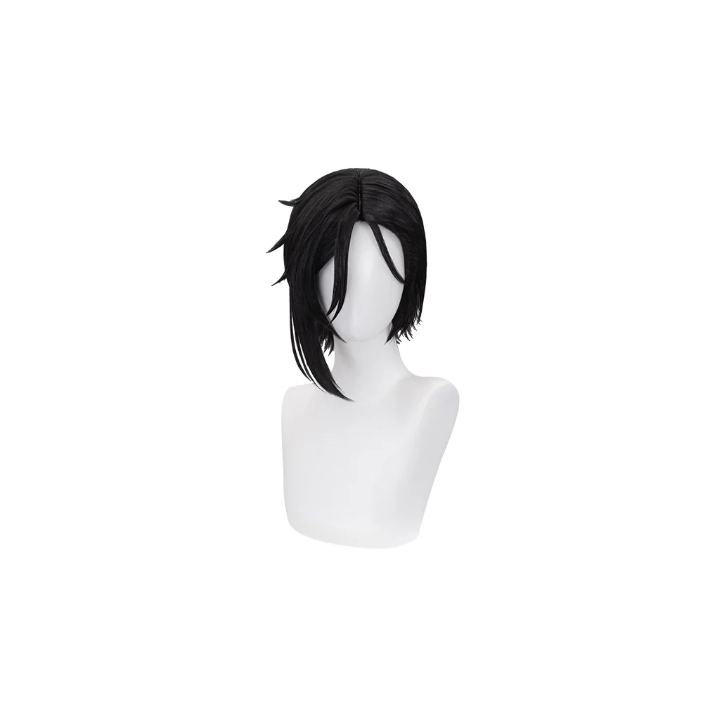 【Normal Ver Ready For Ship】DokiDoki Anime Black Butler Cosplay Sebastian·Michaelis Wig Short Black Hair - Image 7