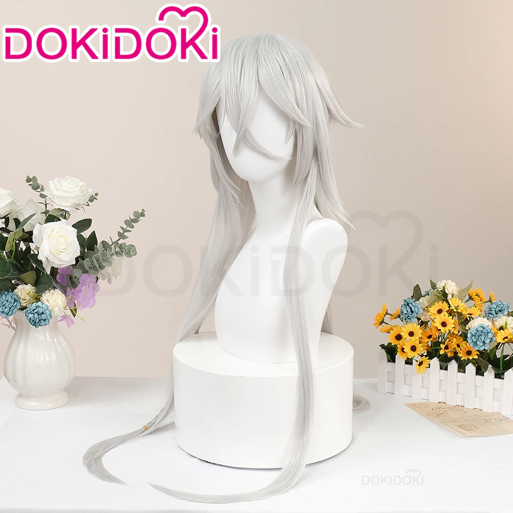 【Ready For Ship】DokiDoki Anime Black Butler Cosplay Undertaker Wig Long Straight White Silver Hair under taker - Image 3