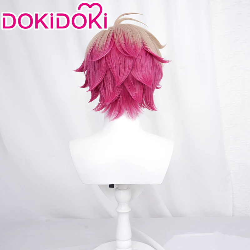 DokiDoki Anime  Cosplay  Wig Flaxen Red Short Hair - Image 2
