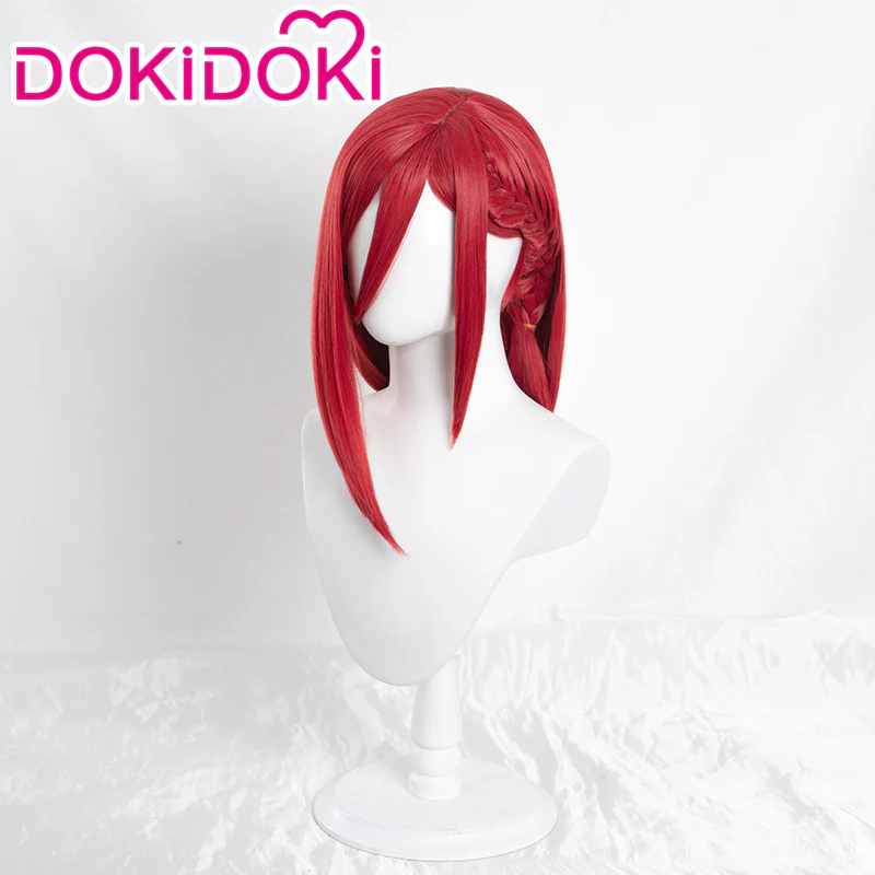 【Ready For Ship】DokiDoki Anime Cosplay  Wig Long Straight Red Hair - Image 2