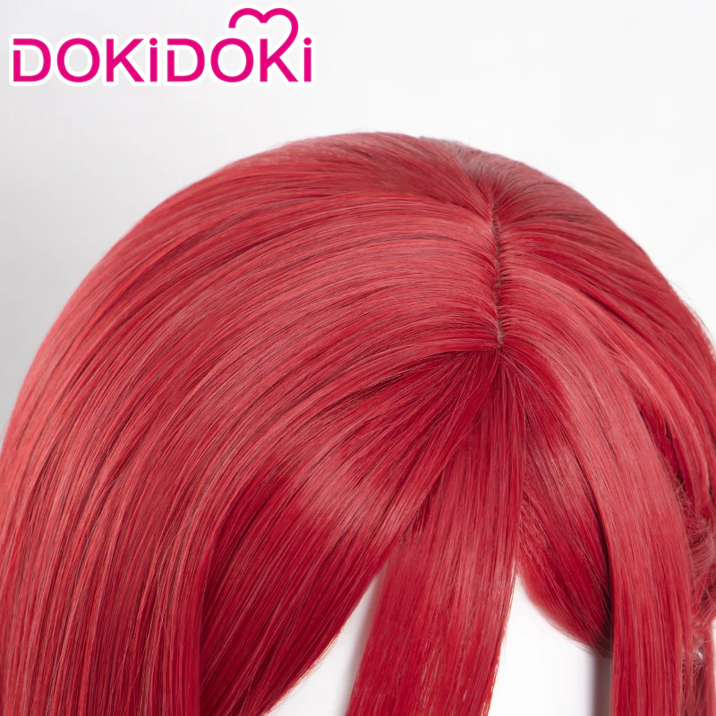 【Ready For Ship】DokiDoki Anime Cosplay  Wig Long Straight Red Hair - Image 4