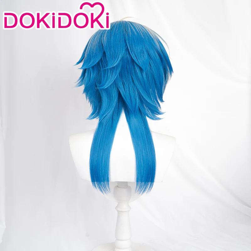 【Ready For Ship】DokiDoki Anime  Cosplay  Wig / Tattoo Short Light Gold Blue Gradient - Image 2