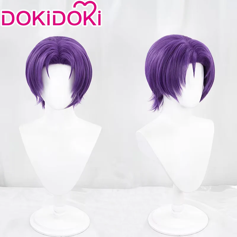 【 Ready For Ship】DokiDoki Anime Cosplay Reeo Mikaage Wig Short Straight Purple Hair