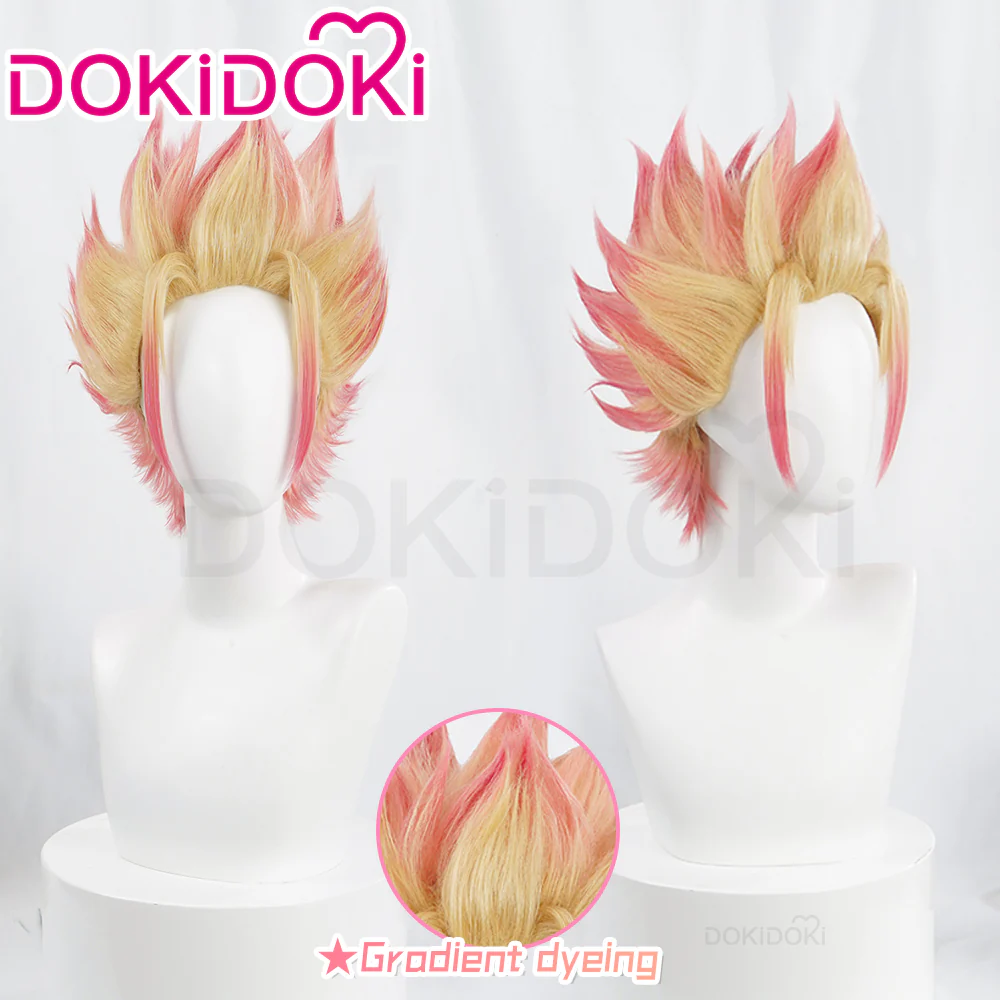 【Ready For Ship】DokiDoki Anime  Cosplay  Wig Short Straight Pink Gradient Hair