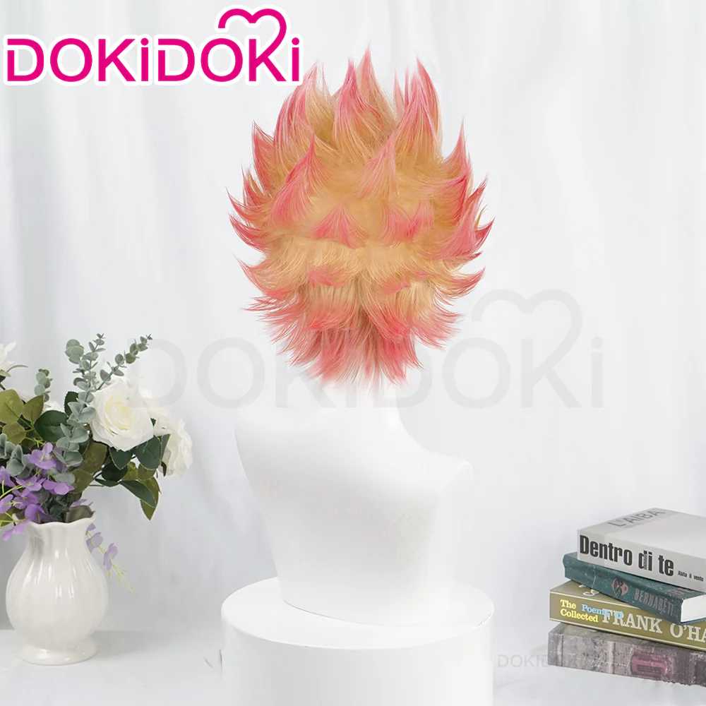 【Ready For Ship】DokiDoki Anime  Cosplay  Wig Short Straight Pink Gradient Hair - Image 3