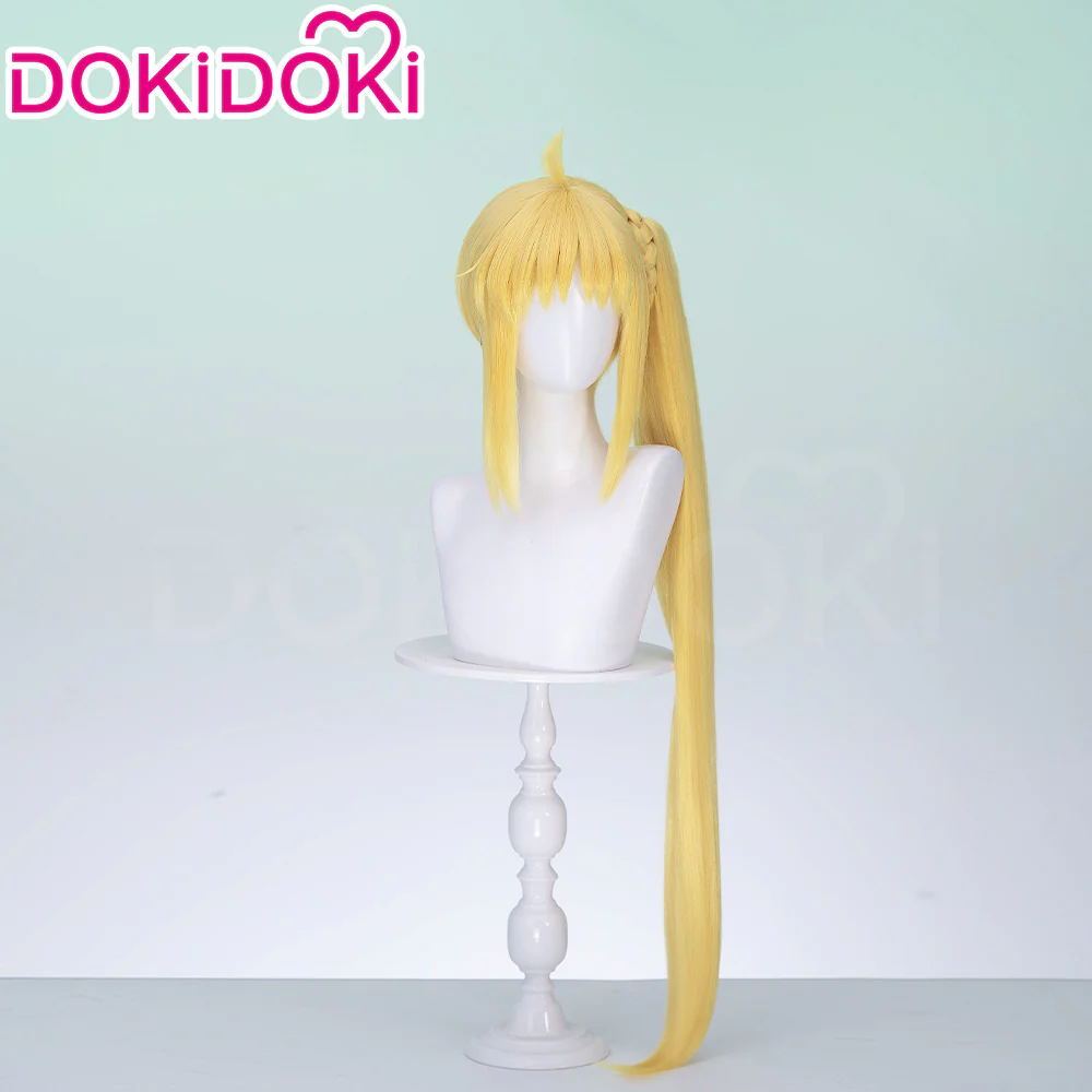 【Ready For Ship】DokiDoki Anime Bocchi the Rock! Cosplay Ijichi Nijika Wig Long Straight Yellow Hair Long Ponytail Kessoku Band - Image 2