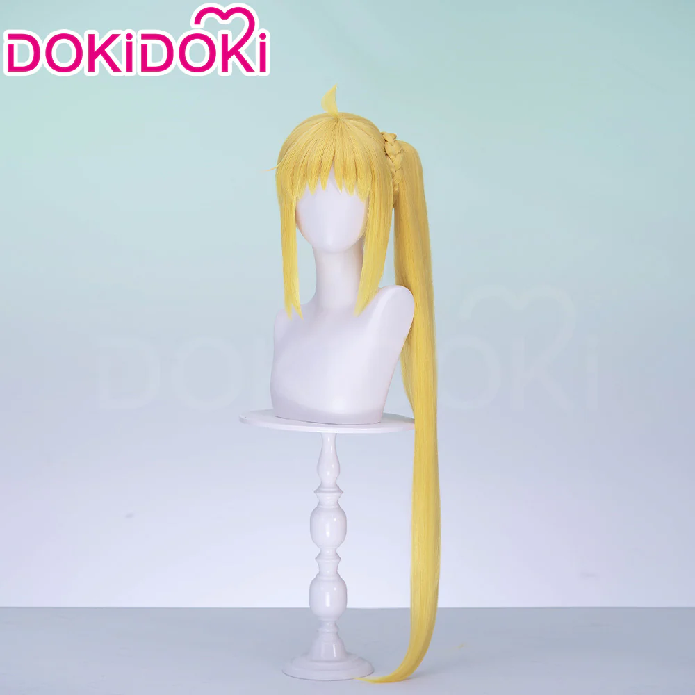 【Ready For Ship】DokiDoki Anime Bocchi the Rock! Cosplay Ijichi Nijika Wig Long Straight Yellow Hair Long Ponytail Kessoku Band - Image 3