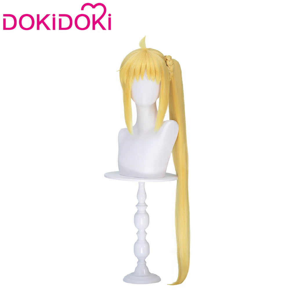 【Ready For Ship】DokiDoki Anime Bocchi the Rock! Cosplay Ijichi Nijika Wig Long Straight Yellow Hair Long Ponytail Kessoku Band - Image 5