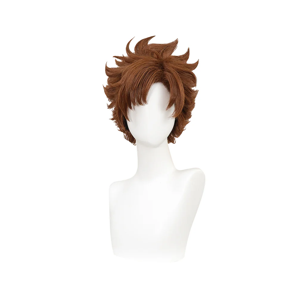 【Ready For Ship】DokiDoki Anime BUCCHIGIRI？！Cosplay Asamine Matakara Wig Short Straight Brown Hair - Image 5