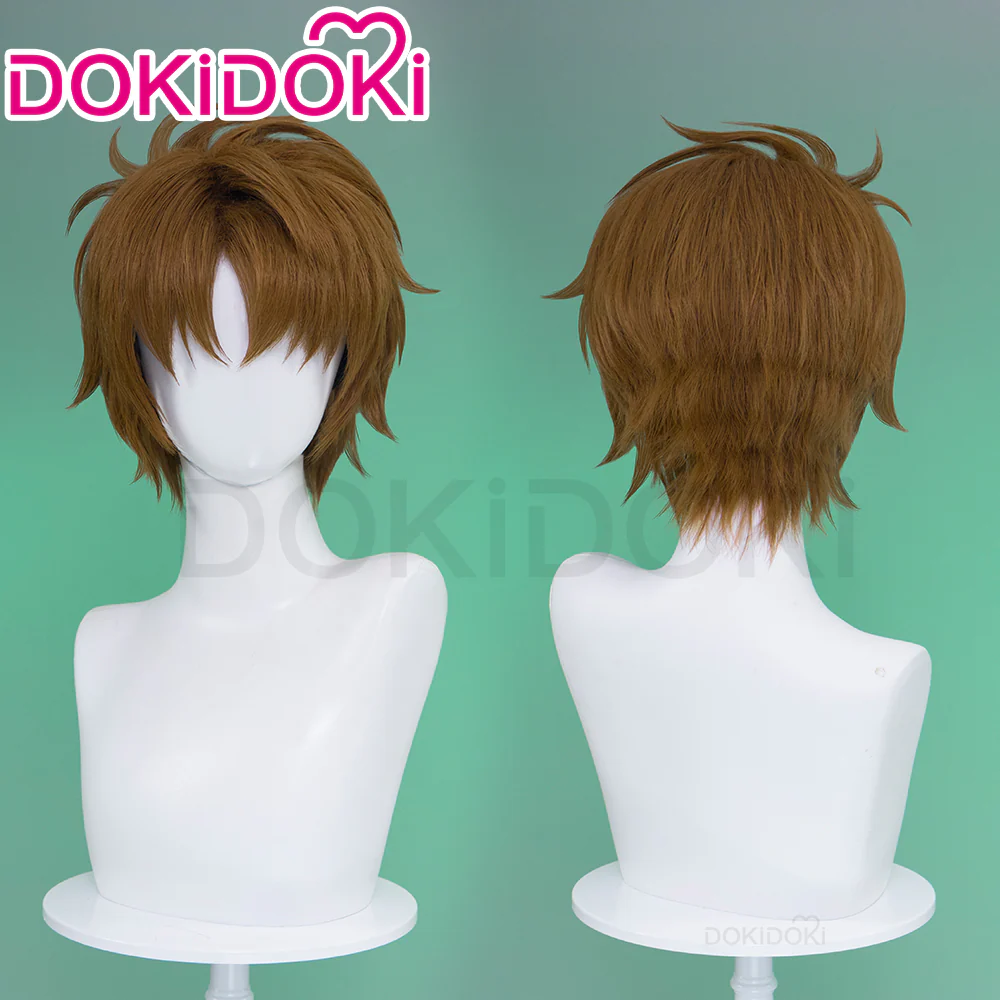 【Ready For Ship】DokiDoki Anime Card Captor Sakura Cosplay Syaoran Li Wig Short Straight Brown Hair