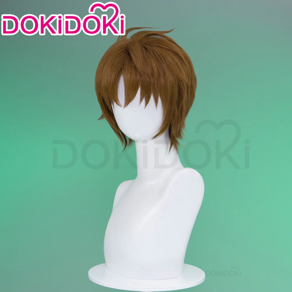 【Ready For Ship】DokiDoki Anime Card Captor Sakura Cosplay Syaoran Li Wig Short Straight Brown Hair - Image 2