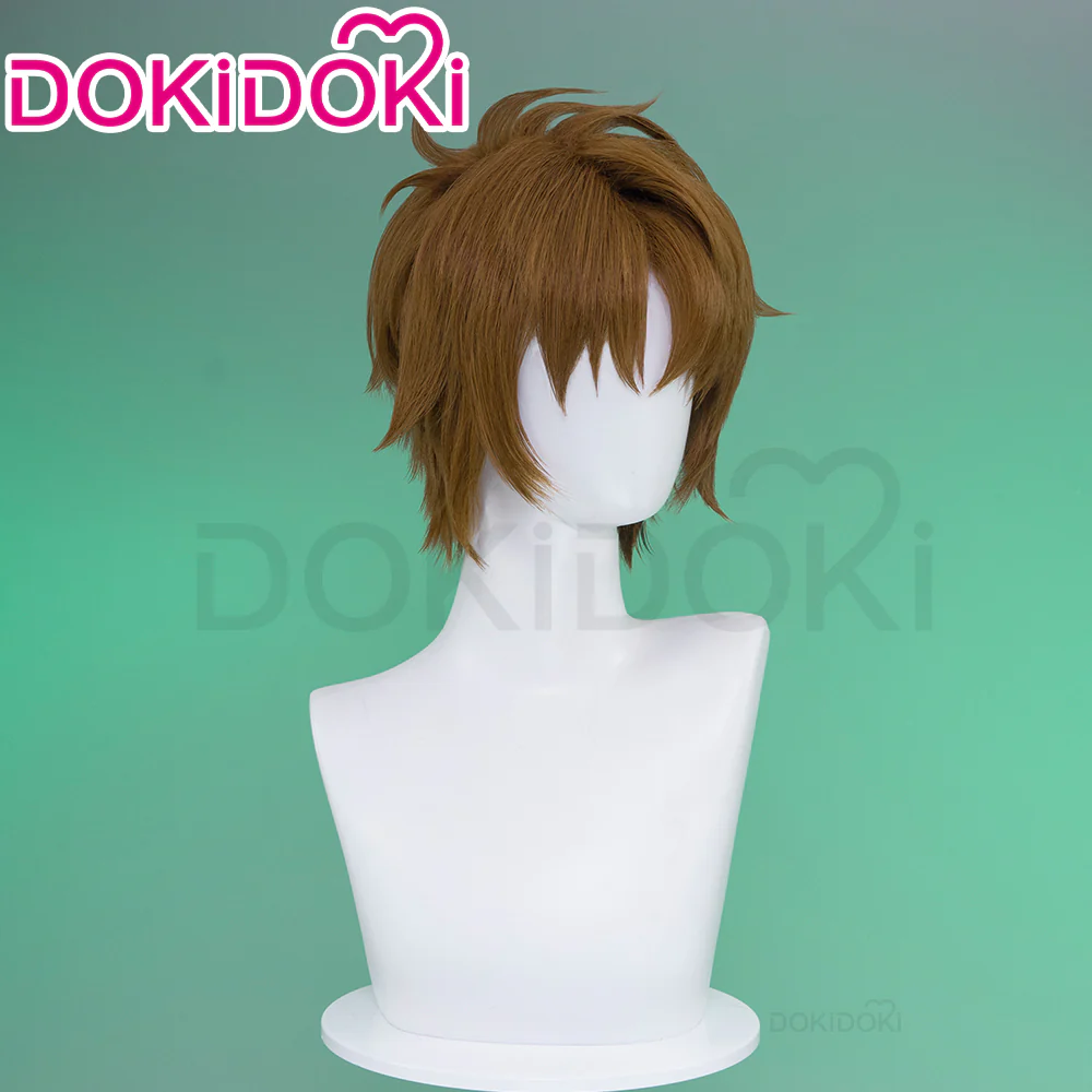 【Ready For Ship】DokiDoki Anime Card Captor Sakura Cosplay Syaoran Li Wig Short Straight Brown Hair - Image 3