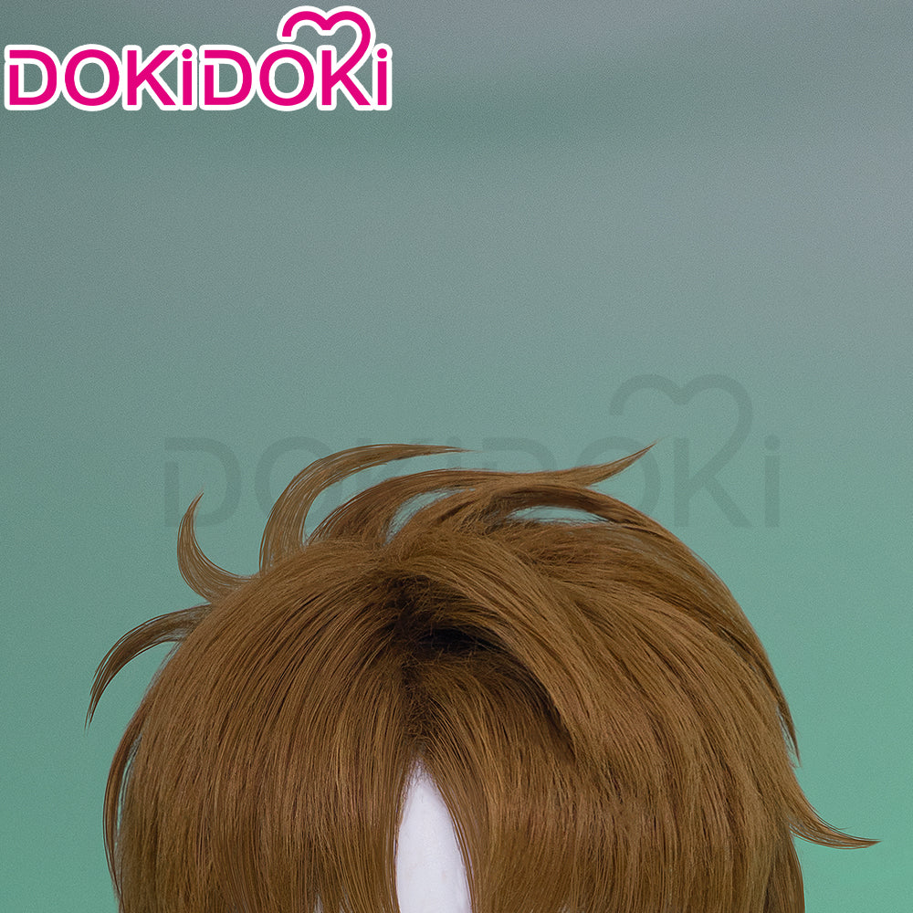 【Ready For Ship】DokiDoki Anime Card Captor Sakura Cosplay Syaoran Li Wig Short Straight Brown Hair - Image 4