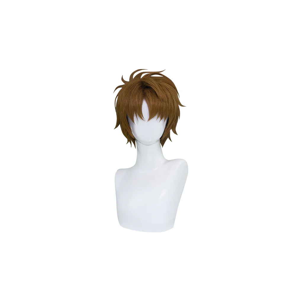 【Ready For Ship】DokiDoki Anime Card Captor Sakura Cosplay Syaoran Li Wig Short Straight Brown Hair - Image 5