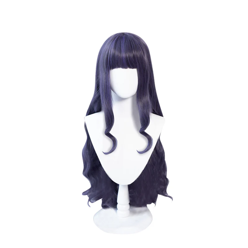 【Ready For Ship】DokiDoki Anime Card Captor Sakura Cosplay Tomoyo Daidouji Costume Wig Cardcaptor Sakura Long Curly Purple - Image 2