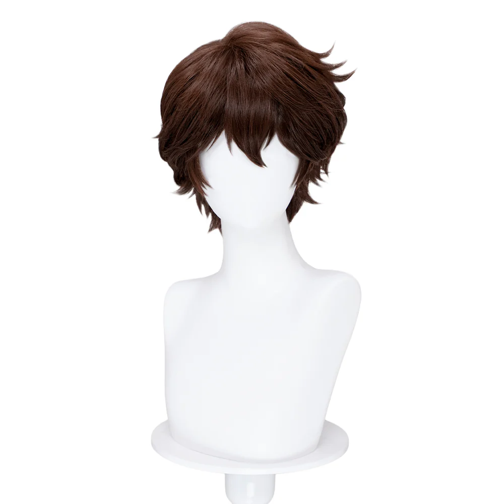 【Ready For Ship】DokiDoki Anime Cat's Eye Cosplay Ai Kisugi Wig Short Brown Hair - Image 5