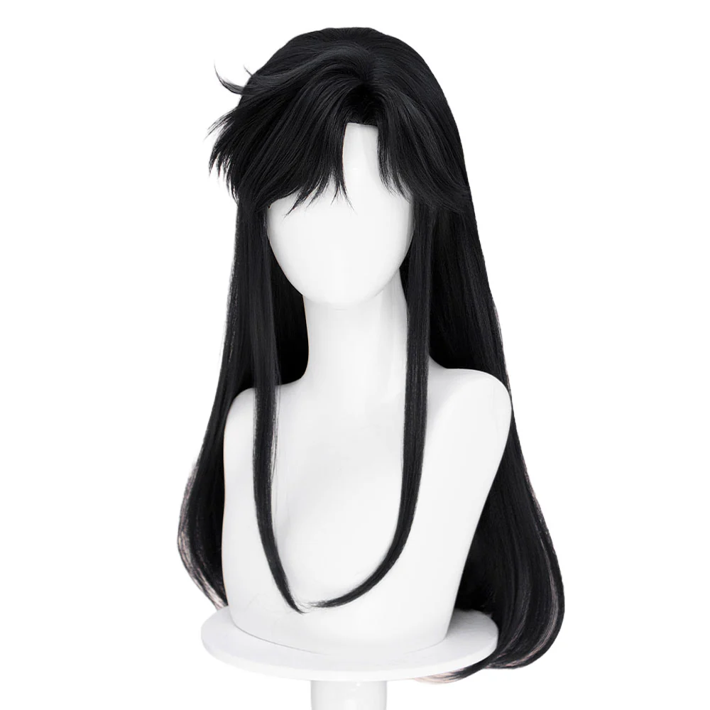 【Ready For Ship】DokiDoki Anime Cat's Eye Cosplay Hitomi Kisugi Wig Long Black Hair - Image 4