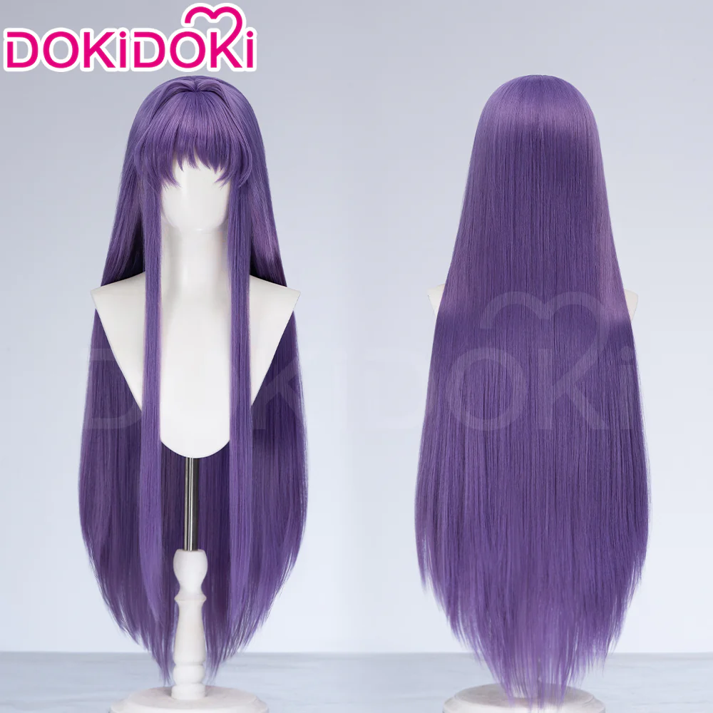 【Ready For Ship】DokiDoki Anime Clannad Cosplay Fujibayashi Kyou Wig Long Straight Purple Hair