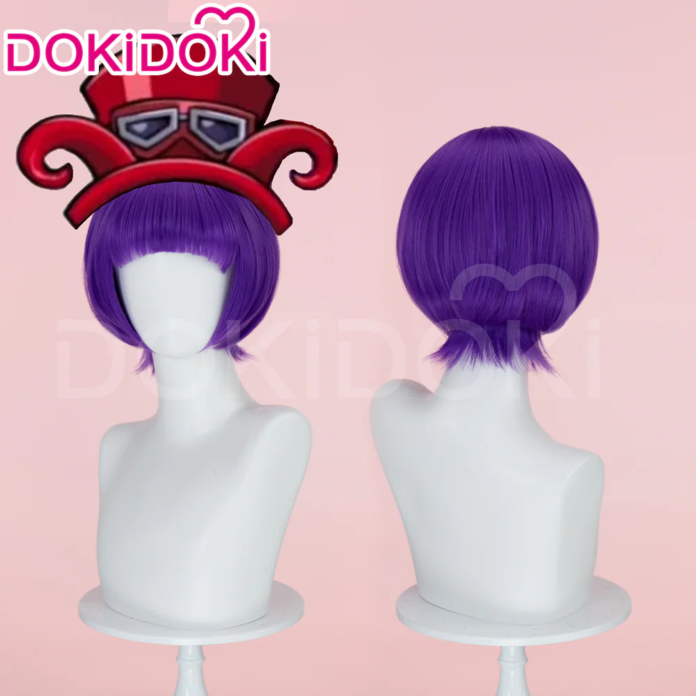 【Ready For Ship】DokiDoki Anime Cosaply Wig Women Short Purple Straight Hair